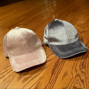 TWO velvet pastel fashion soft hat